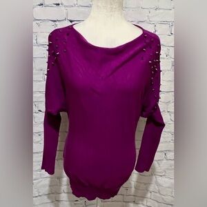 2B Bebe studded spiky long sleeve sweater. Medium